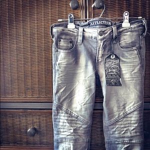 Dual toned Affliction Raquel Moto Skinnies 27